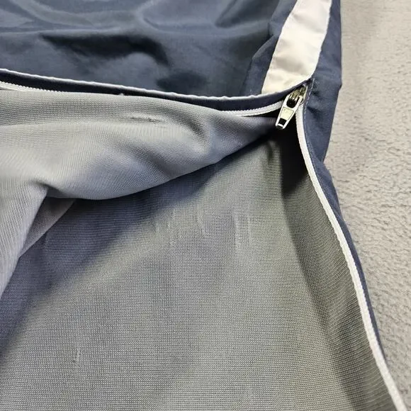 Vintage Nike Track Pants Womens Medium Blue Warm Up Lined Swoosh Sportswear Y2K - Picture 5 of 15